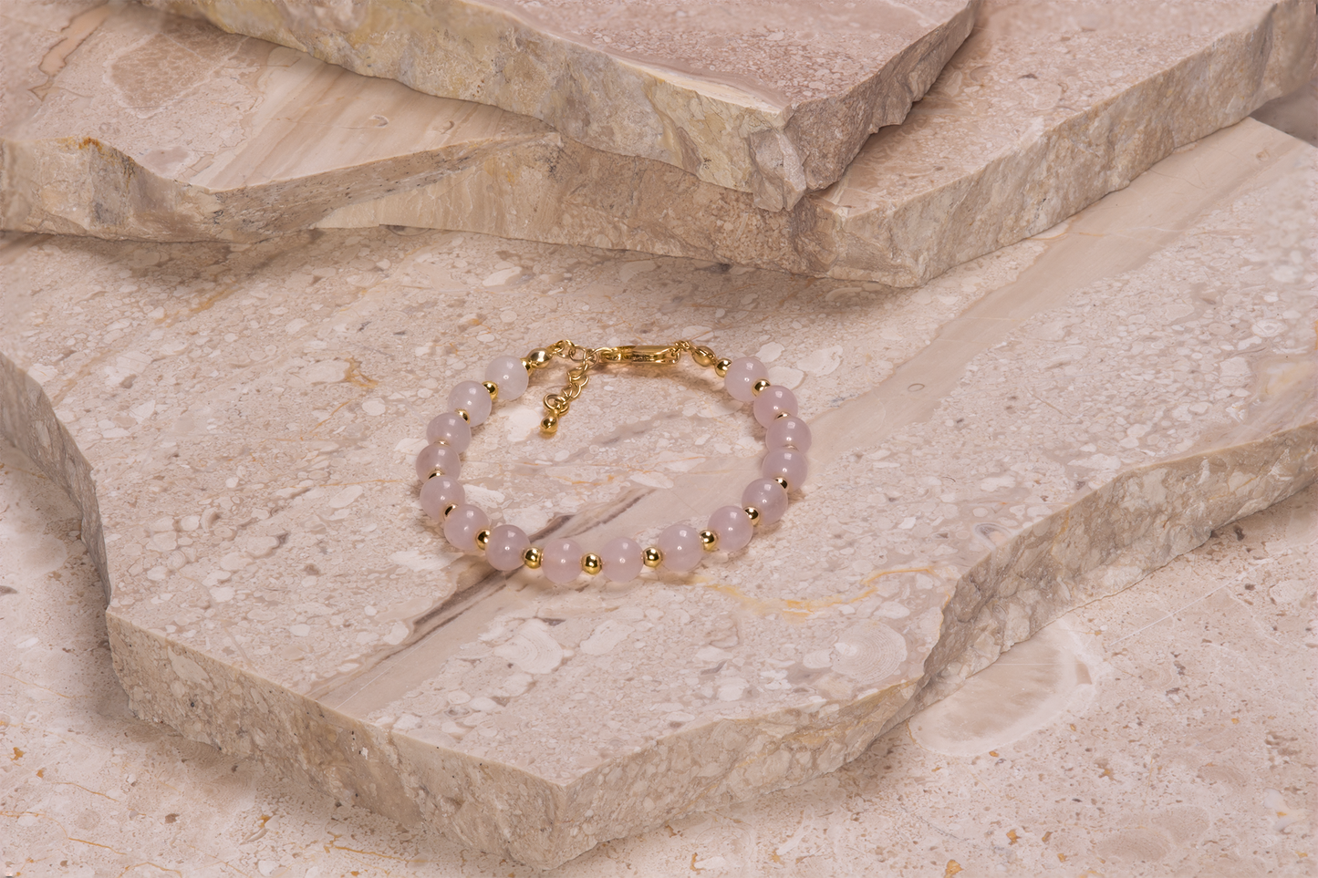 Rose Quartz Beaded Bracelet